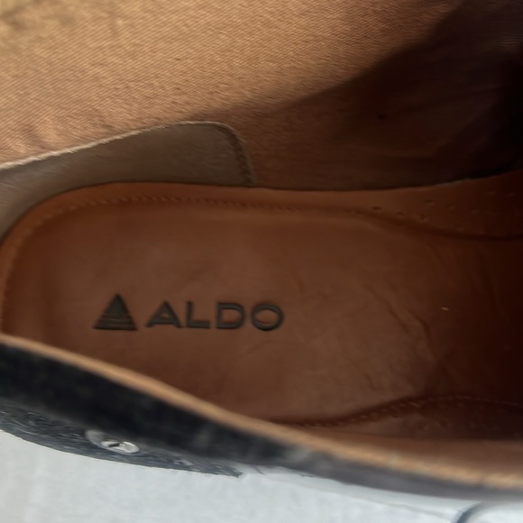 ALDO Black Suede and Leather LaceUp Boots - Picture 9 of 9